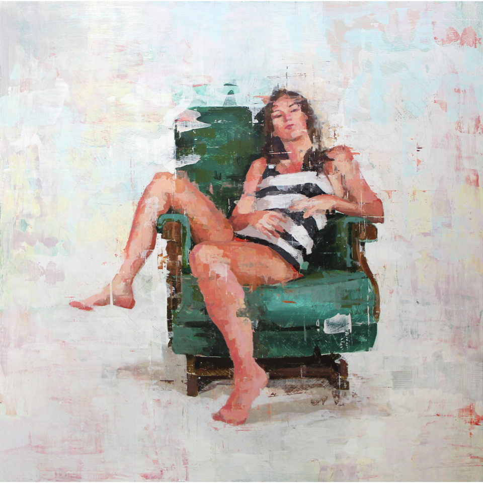 Woman In Green Chair by Trent Call